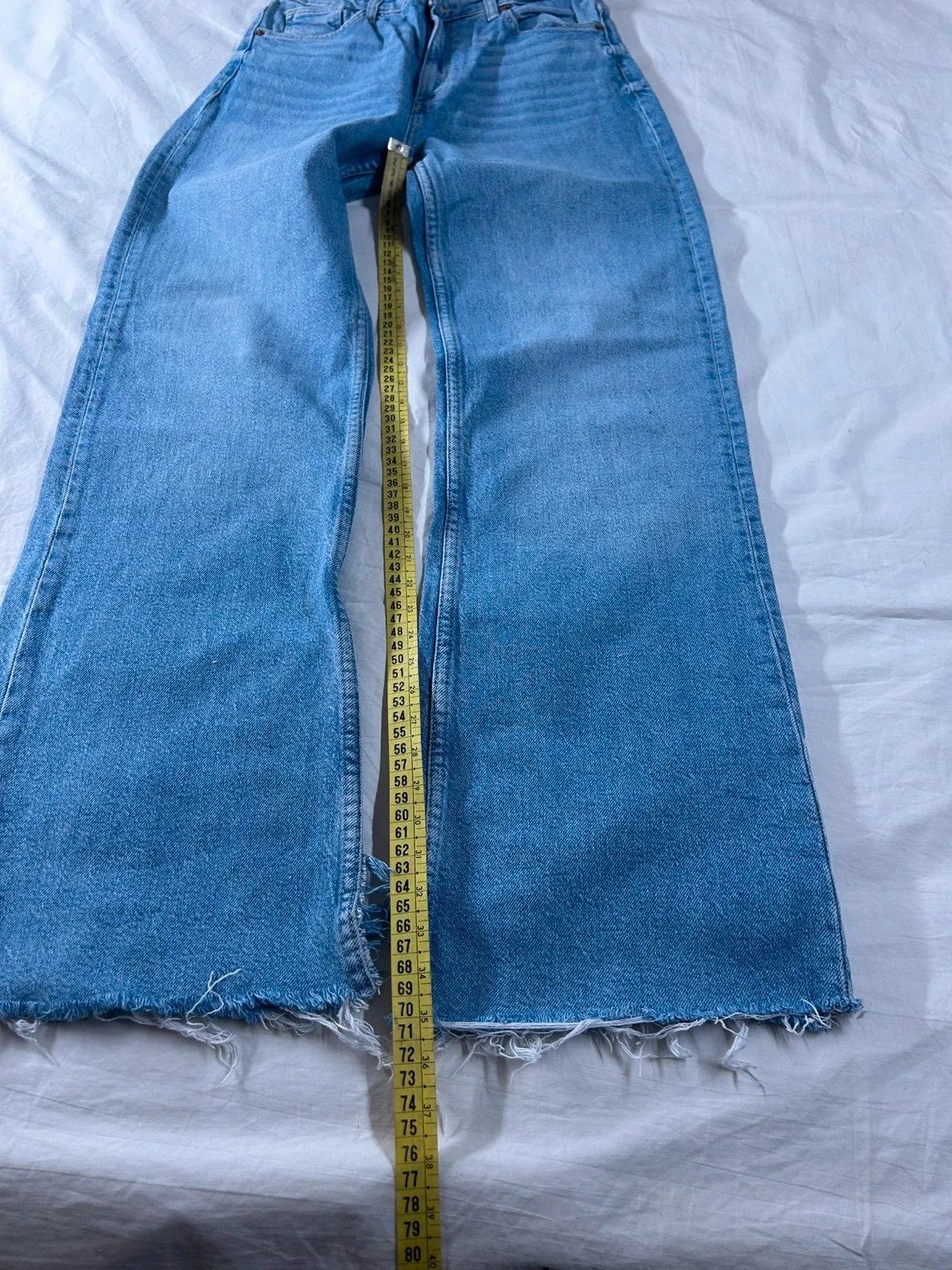 Lichtblauwe wijd uitlopende Bershka-jeans maat 36 – photo 5